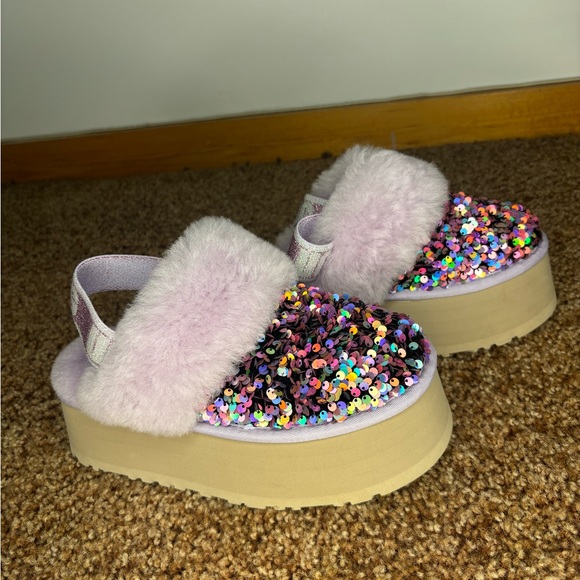 Chunky Funkette Sequin Ugg Slippers - Picture 4 of 7